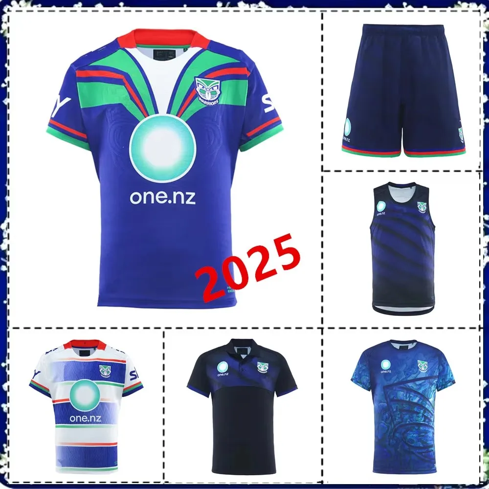 2025 NEW ZEALAND WARRIORS HOME RUGBY JERSEY 2025/2026 WARRIORS MEN'S TRAINING TEE SHIRT SINGLET SHORTS Size:S-5XL