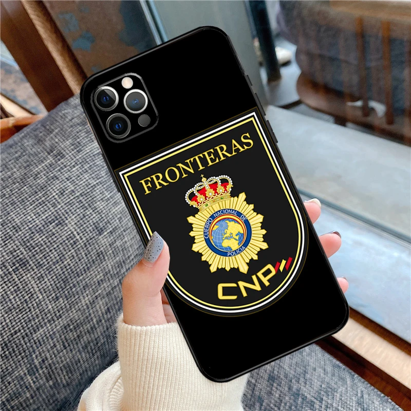 Spain National Police Logo Phone Case For iPhone 11 12 13 14 15 16 Pro Max 12 13 Mini X XR XS MAX 14 Plus Cover