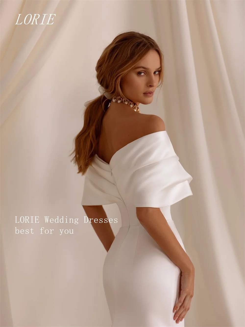 LORIE Luxury Mermaid Civil Wedding Dress Elegant Bridal Dresses Off The Shoulder Engagement Wedding Gown Customized 2026