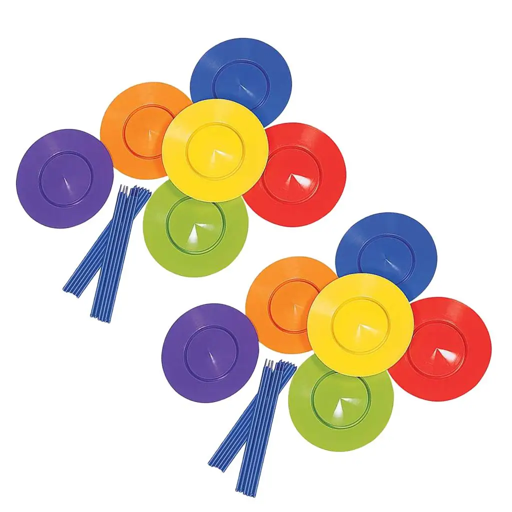 

2x 6Pcs Plates Set Juggling Performance Props Classic Toys