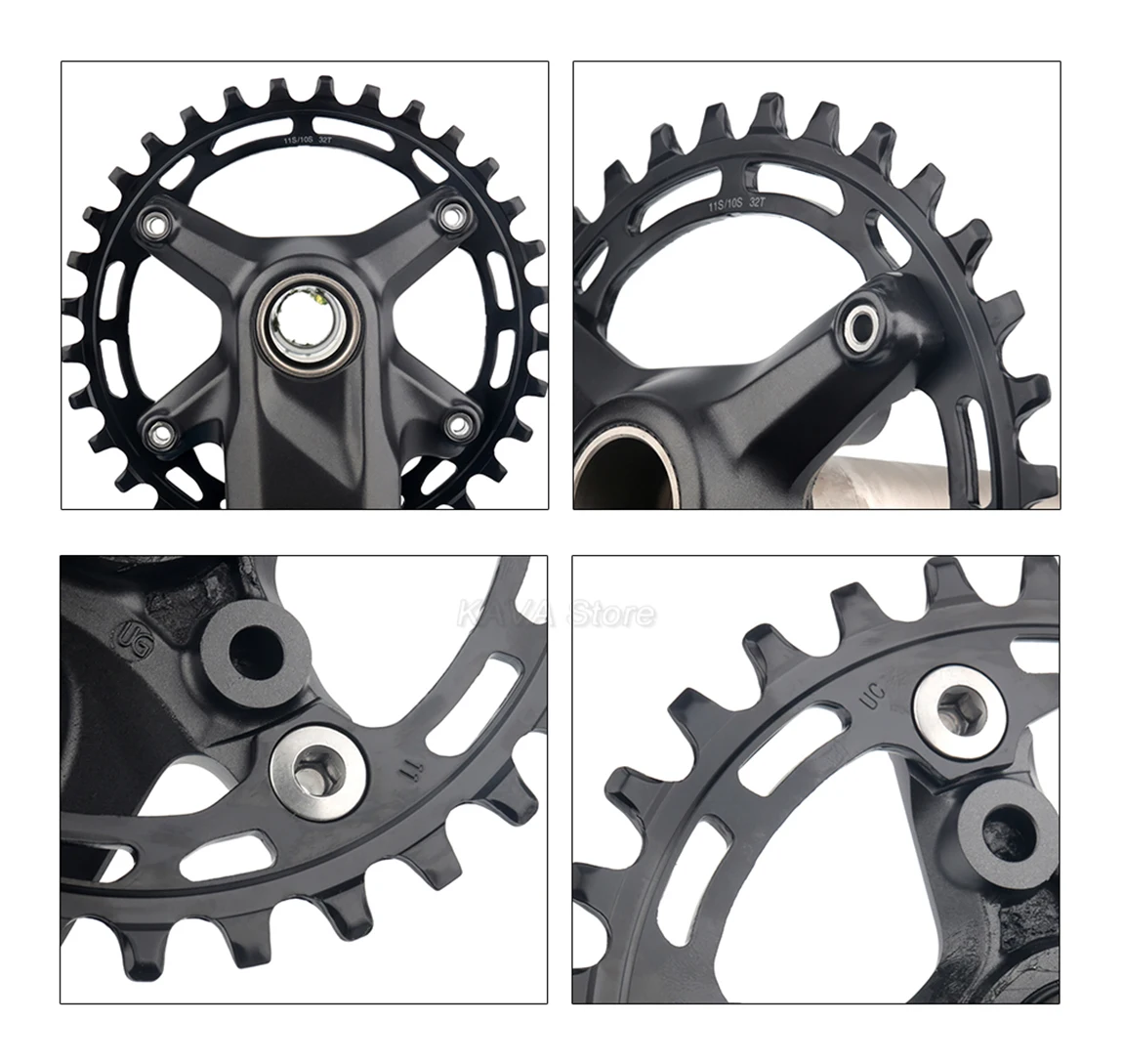 Shimano Deore 11-fach Kettenblatt M5100 Integriertes Kurbelgarnitur-Set MTB 10 11 12 Gang Pedivela 34T 36T 38T 32T Crown Fahrradkurbel – Detail 6