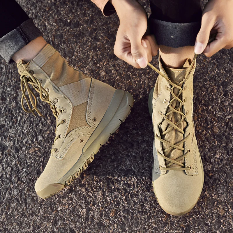أحذية قتالية للرجال والسيدات للتدريب على التسلق خفيفة الوزن ومقاومة للماء أحذية تكتيكية للمشي لمسافات طويلة في الهواء الطلق قابلة للتنفس