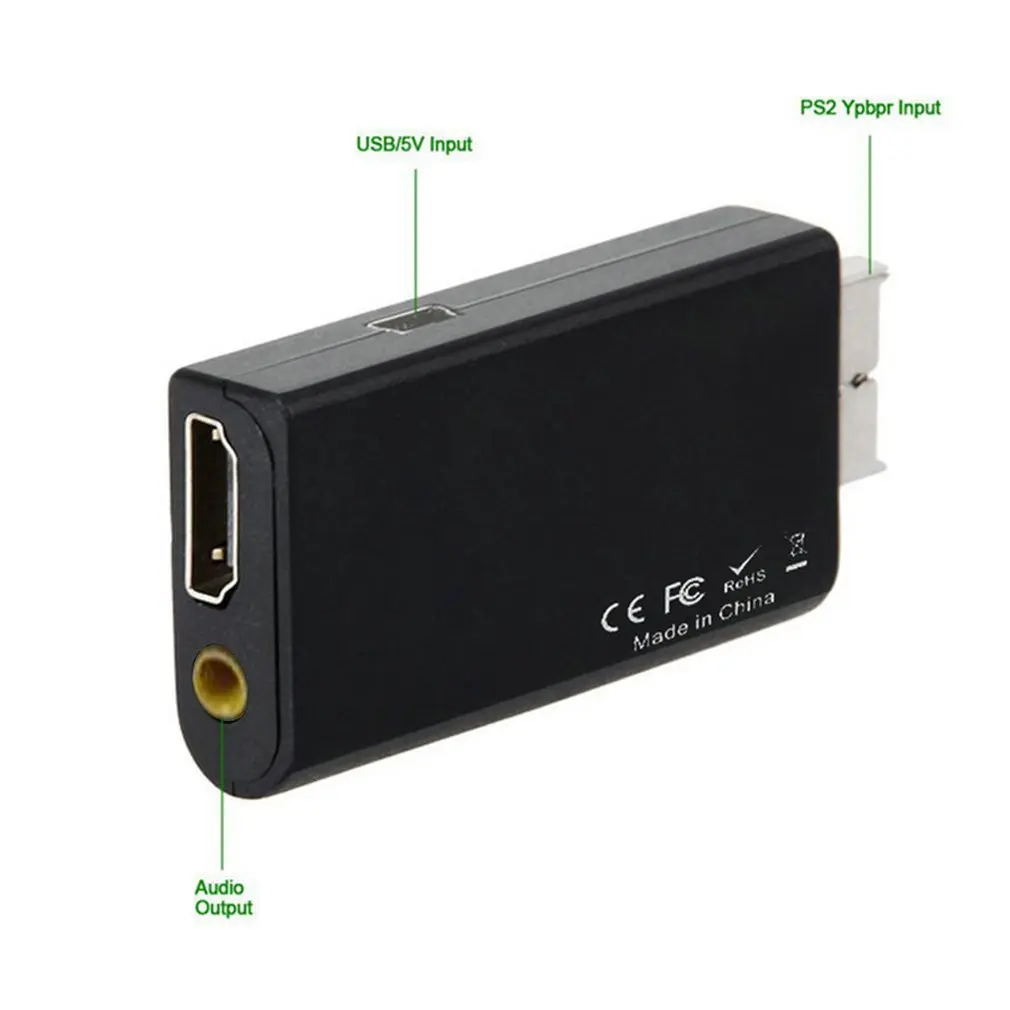Kabel Adaptor Konverter Kompatibel dengan PS2 Ke HDMI dengan Output Audio Video 3.5Mm Mendukung Semua Mode Tampilan PS2 Dropshipping