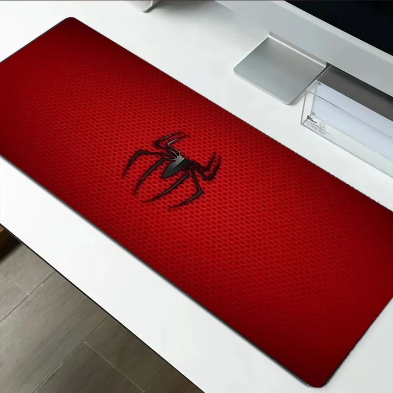 XXL Gaming Accessories Mouse Pad Xxl 1000x500mm Rubber Mousepad Cool Red Spider Mause Pad Keyboard Computer Gamer Desk Mat