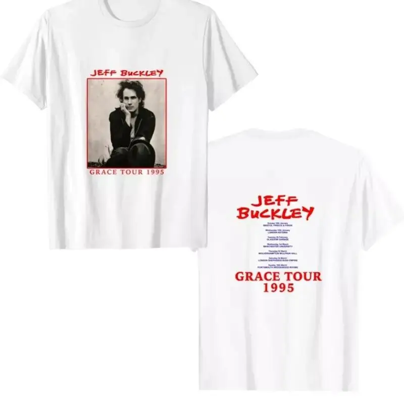 تي شيرت Jeff Buckley Grace Tour 1995 عتيق من التسعينيات على الوجهين