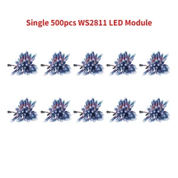 500pcs 12mm WS2811 2811 IC Full Color Pixel LED Module Light DC 5V input IP68 waterproof RGB color Digital LED Pixel Light