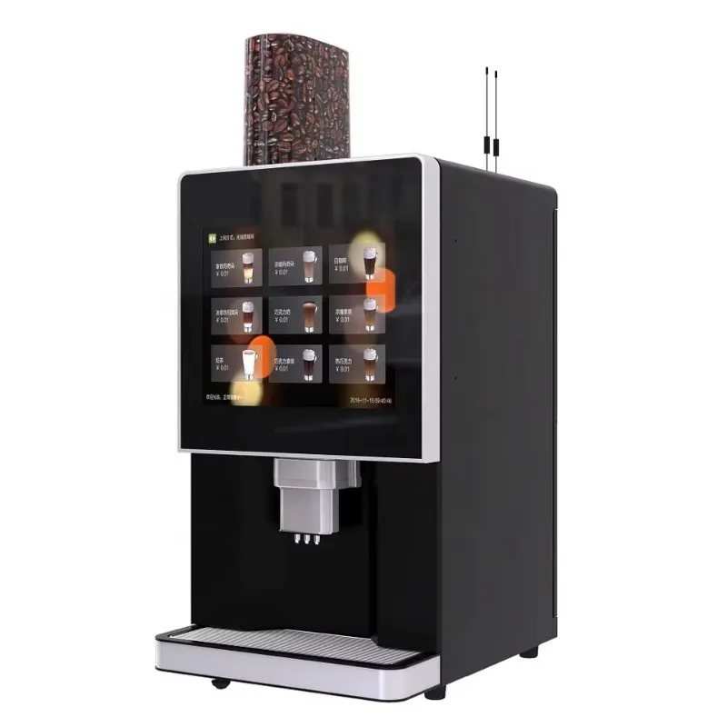 Scan Code Payment Color Touch Large Screen Automatic Coffee Vending Machine