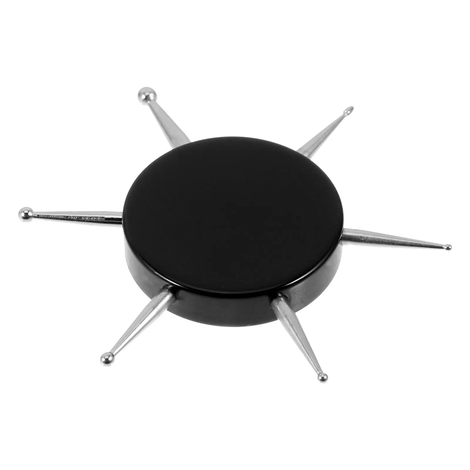 6-köpfe Punktierwerkzeuge für Nägel, kreisförmiger Nagelstift, schwarze Farbe, Bohren, Miss Tools zum Malen, Maniküre-Zubehör