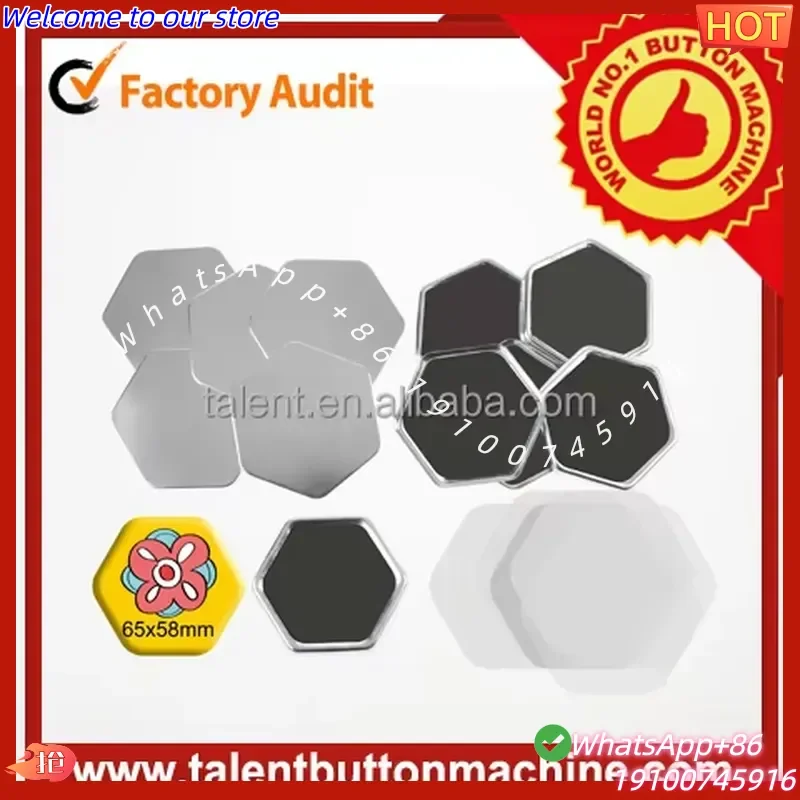 2026 DIY Hexagon Rubber Fridge Magnet Button