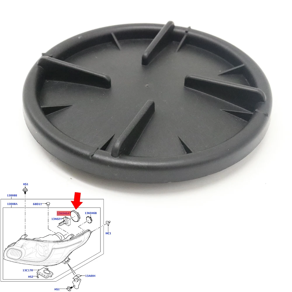 

For Land Rover Range Rover Sport II L494 2014-2022 Car Headlamp Back Bulb Sealing Cap Dustproof Waterproof Headlight Dust Cover