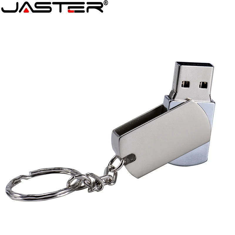 JASTER chiavetta USB portatile in metallo 64GB Mini Pendrive 32GB memoria argento 16GB portachiavi gratuito Pen Drive Stick 8GB U Disk 4GB