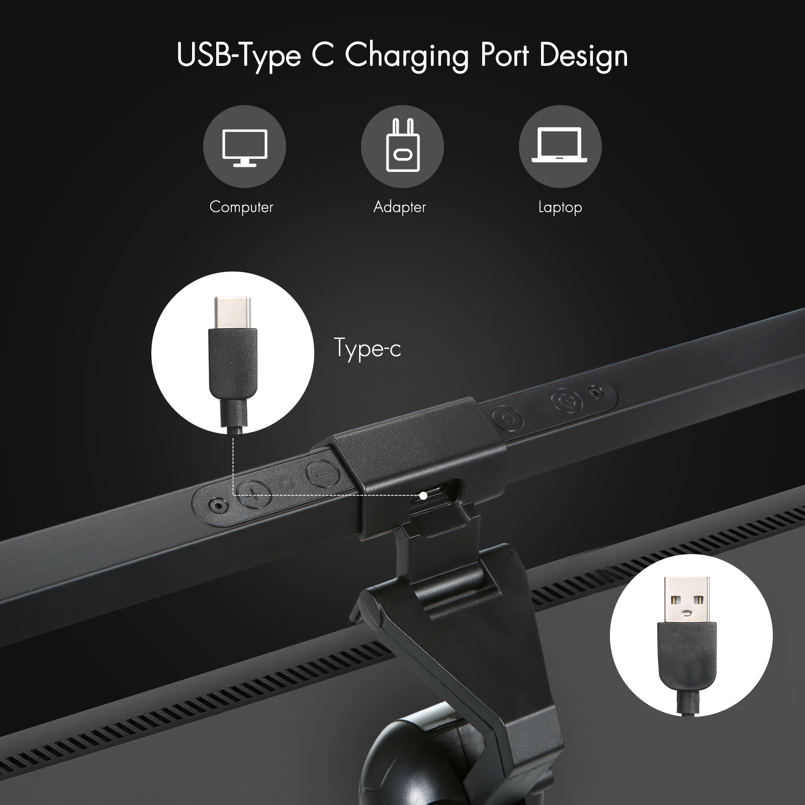 

Neoglint D C5V 84 светодиода Экран монитора Светочувствительный сенсорный контроль/10 уровней яркости с регулируемой яркостью