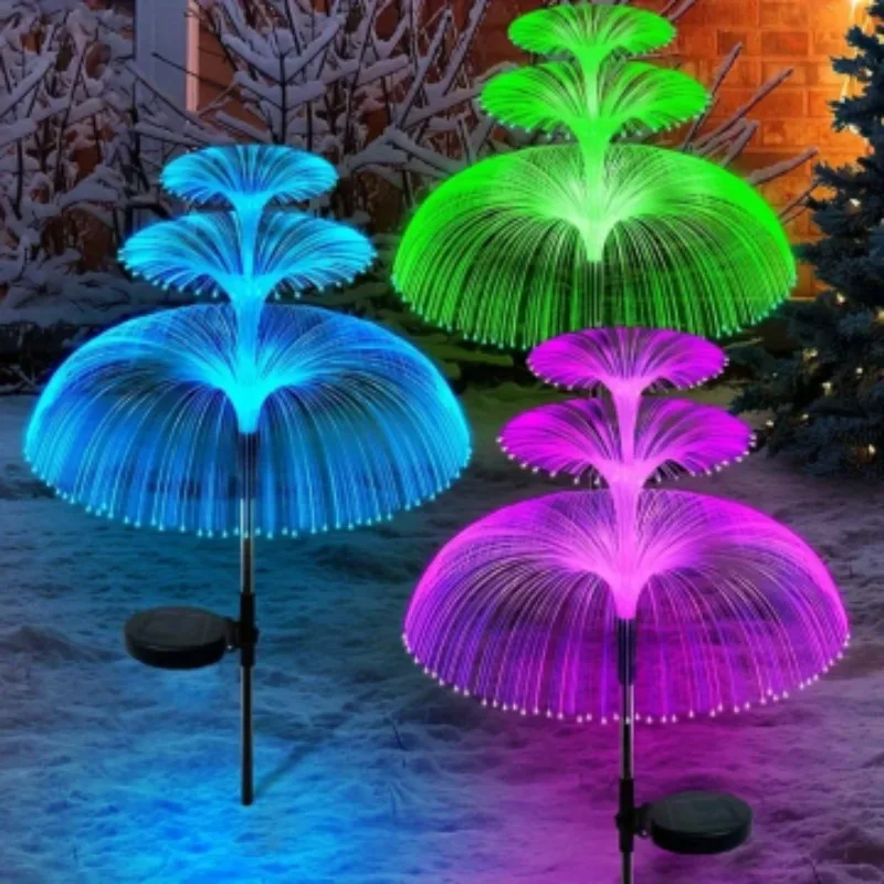 

Colorful Color-changing Jellyfish Lights Outdoor Landscape Lamp Garden Decorative Lamps Ground Plug Solar Garden Light Outdoor