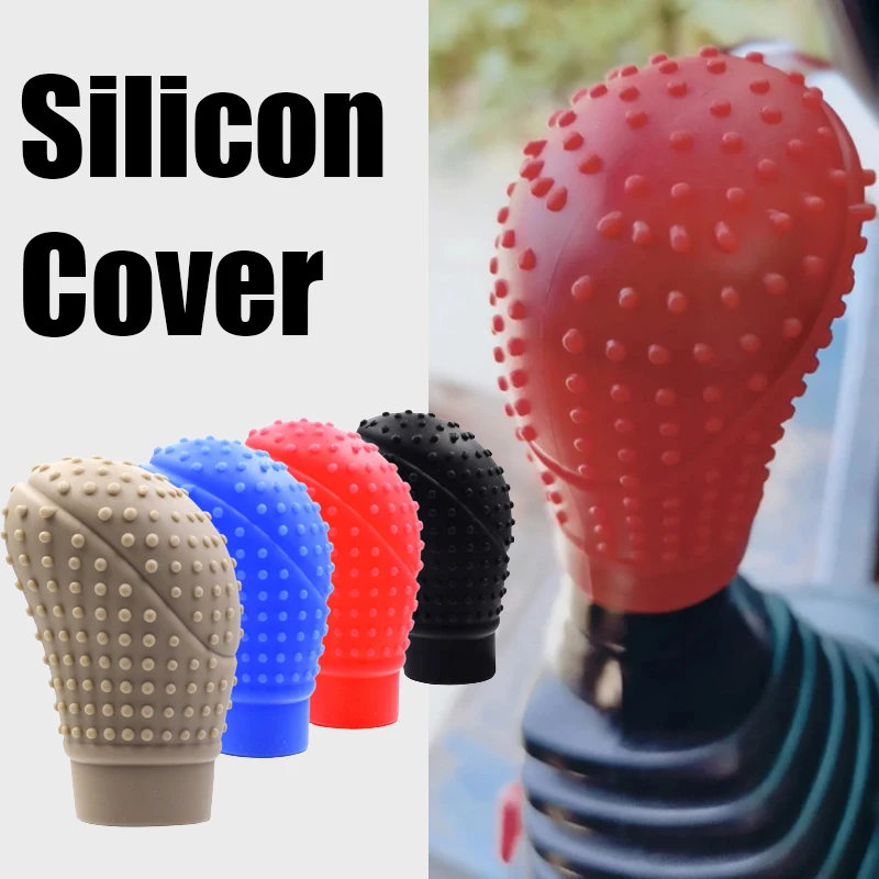 Gear Shift Grip Protective Covers Car Interior Accessories Universal Car Manual Gear Shift Cover Non-Slip Silicone Knob Sleeve