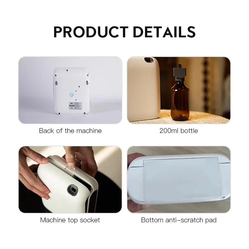 Diffusore di aromi 400m stomatnste per deodoranti per ambienti domestici spruzzatore dispositivo di profumo per aromaterapia diffusore di olio per macchine per oli essenziali intelligenti