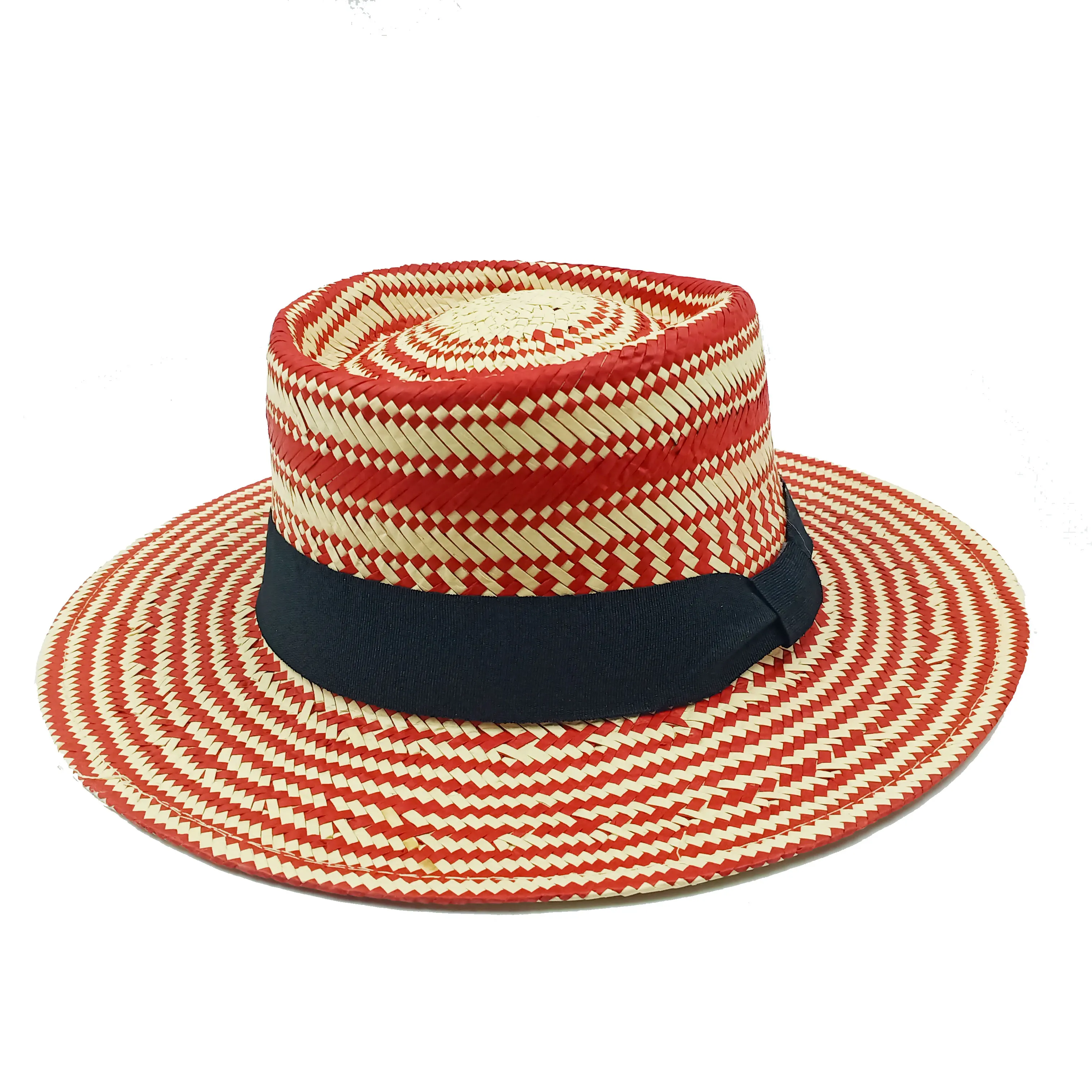 2022 Summer Straw Hats Women's Raffia Jazz Hat Luxury Straw Women Men Panama Lady Girl Outdoor Vacation Shade Straw Hat Sun Hat