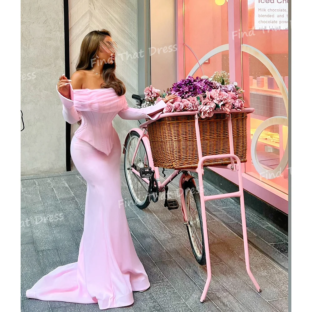 

Выполненное на заказ розовое плиссированное сексуальное вечернее платье русалки с открытой спиной длиной до пола, платье на каждый день со шлейфом מספר שמ س 3)