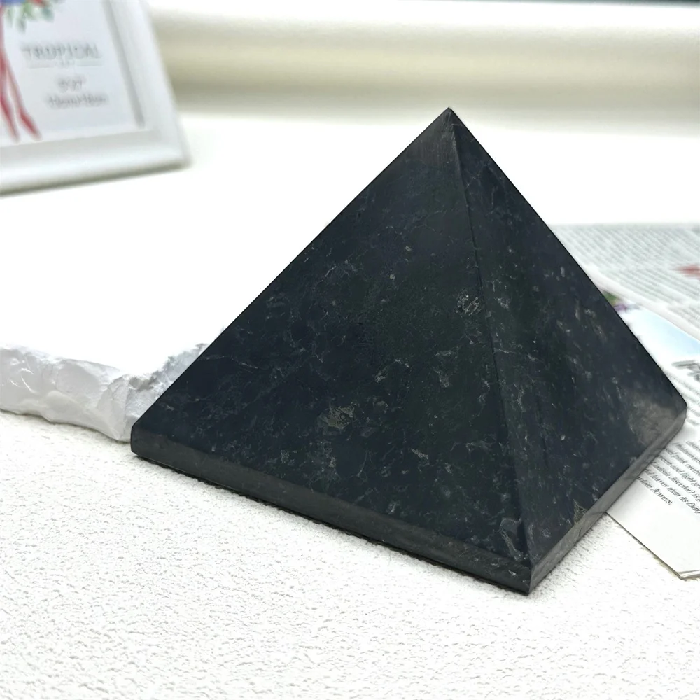 

Russian sub-graphite pyramid natural crystal energy decoration radiation protection rich fullerene treatment wholesale