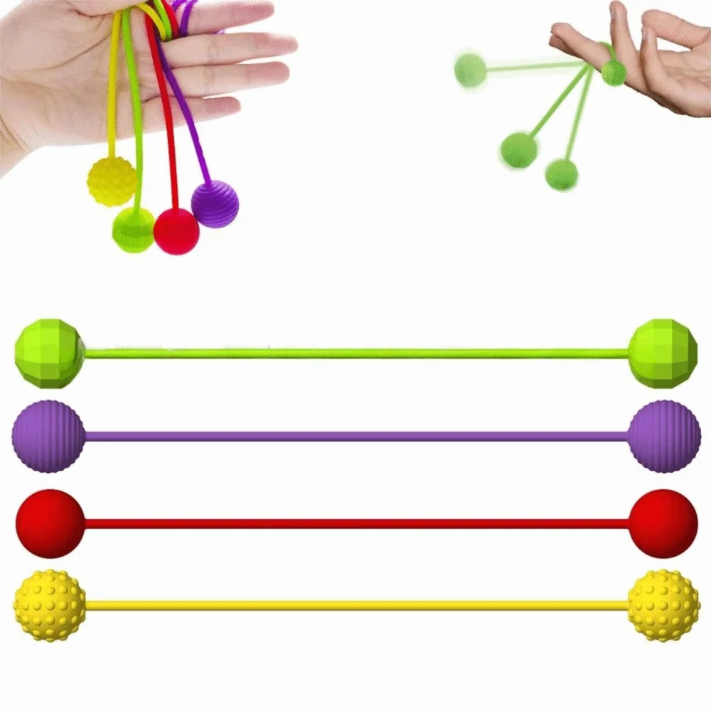 

Colourful Fingertips Beads 4Pcs/Set Maximal Design Finger Exercise Handheld Size Silicone Material Fingertips Sensory