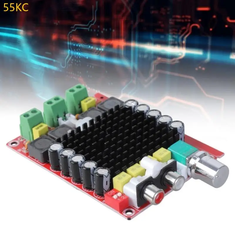 55kc 100W+100W الفئة D لوحة مكبر للصوت الرقمي TDA7498 Chip DC14-34V لمشاريع DIY وعشاق الصوت