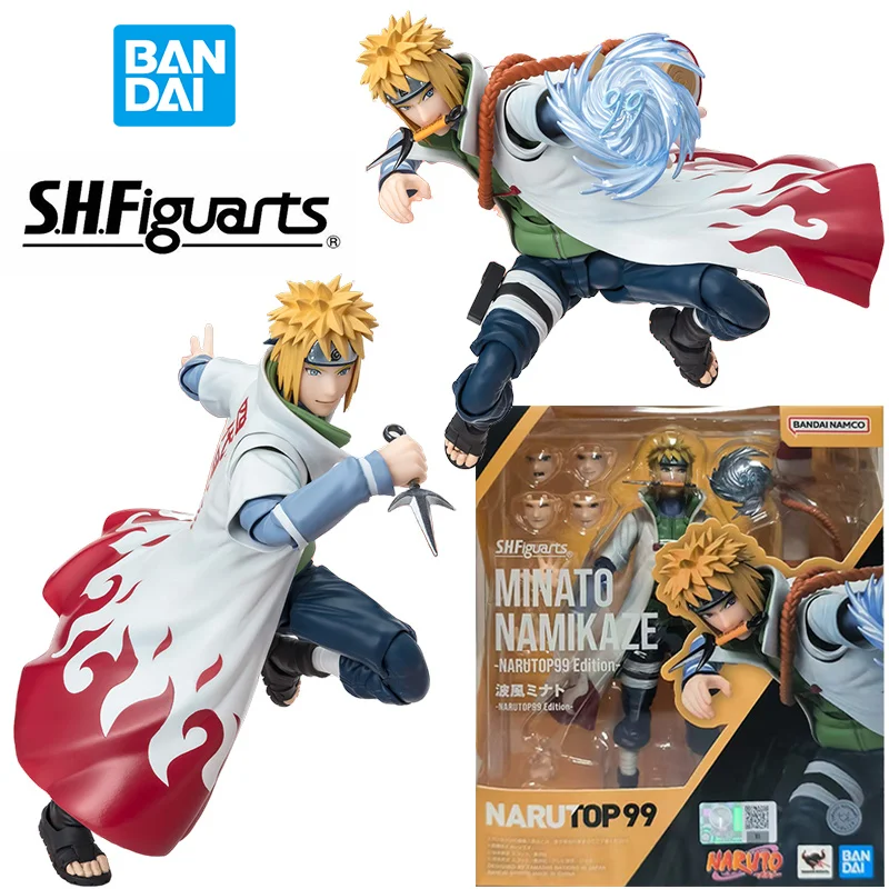 

Bandai S.h.figuarts Minato Namikaze Narutop99 Edition Naruto Shippuden Anime Original Action Figure Model Toy Gift Collection