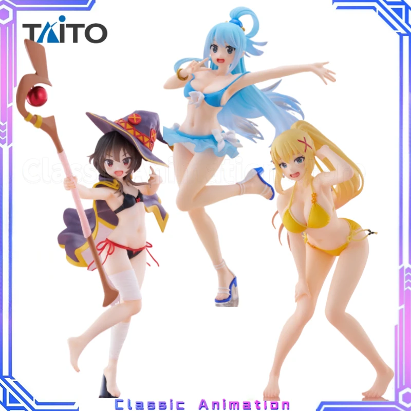 Original TAiTO Kono Subarashii Sekai Ni Shukufuku O Aqua Megumin Dukunesu 18cm Action Figures Collectibles Classic Model