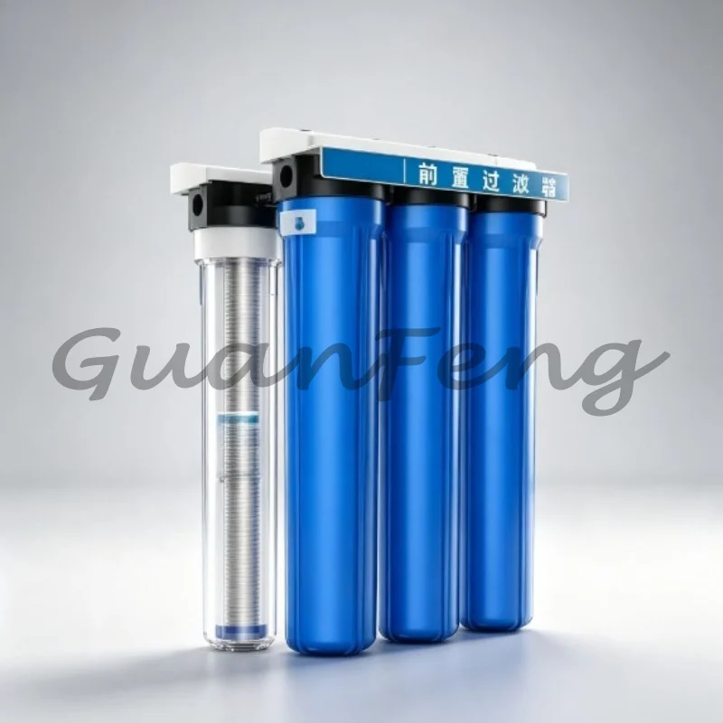20‑Inch Three‑Stage Household Pre‑Filter, Thickened Large Flow Water Purifier for Home Water Filtration