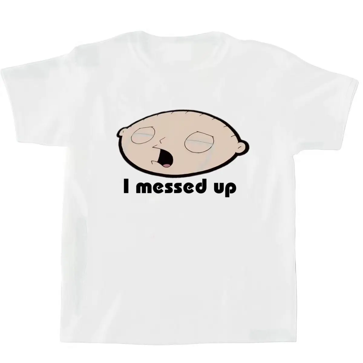 Crying Dumpling Graphic T‑Shirt, 260gsm Heavyweight Cotton Unisex Oversized Streetwear Short‑Sleeve Trendy Tops for Men Women