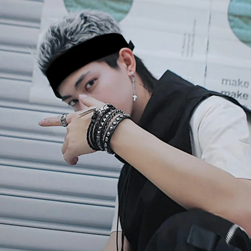 المألوف الهيب هوب نمط قبعة الزخرفية تأثيري شخصية شعر مستعار محبوك قبعات حزب الهيب هوب الزي قبعات شعر مستعار