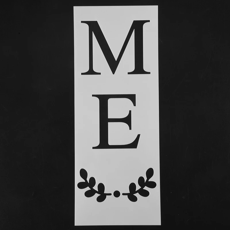 Top-Welcome Sign Stencil, Large Letter Stencils For Painting On Wood Reusable Porch Sign And Front Door Vertical Decorating