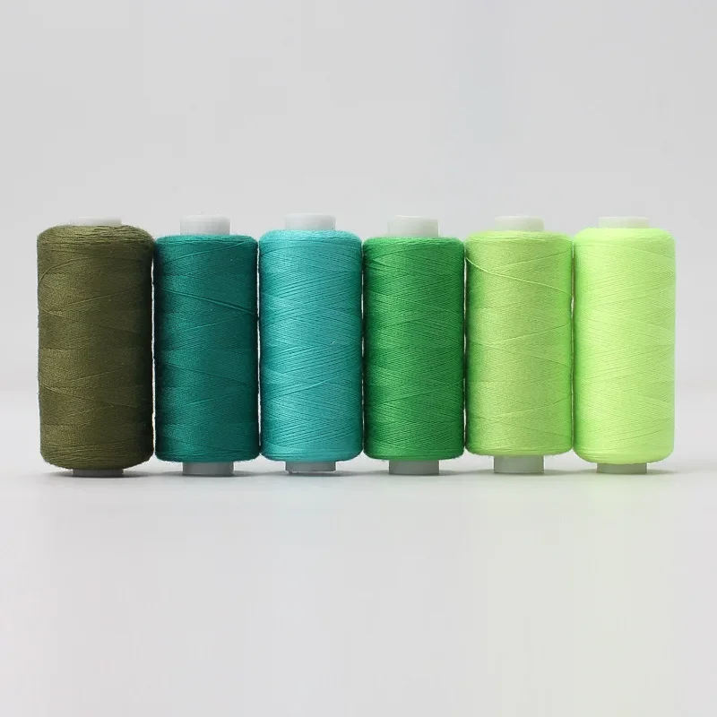 6-teiliges Nähgarn-Set aus Polyester in verschiedenen Farben für Heimwerker-Nähen und Stickereien – Packung mit mehreren Farben – Detail 3
