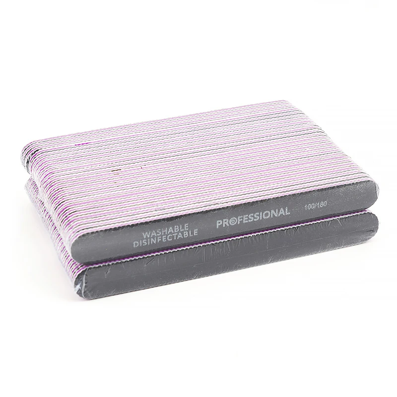 5/10 szt. Dwustronny prosty pilnik do paznokci 100/180 jednorazowe akcesoria do sprzętu do paznokci pilniki buforowe Manicurel Salon produktów