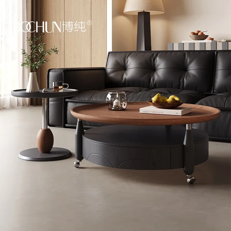 SG210 #size Yuanbo pure mobile half-moon coffee table combination medium and ancient style high-end furniture living room