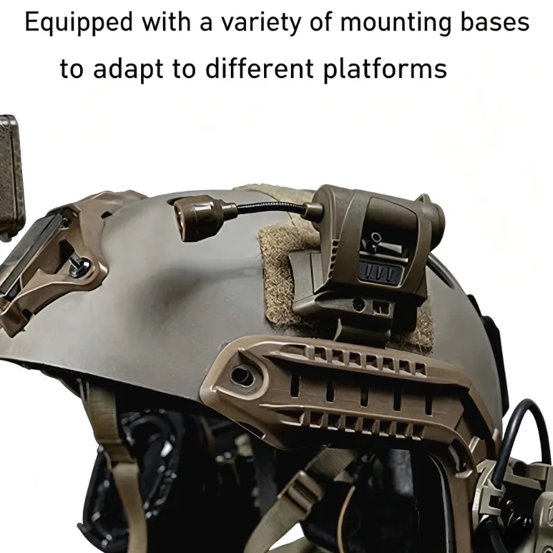 Tactical Helmet Light MPLS‑Charge 4‑Mode IR LED Flexible Gooseneck Helmet Lamp For FAST MICH Airsoft Hunting Helmet Flashlight