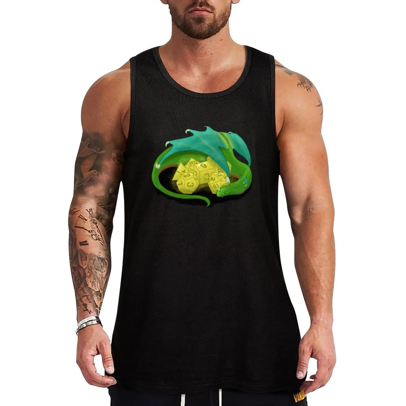 

Dragon of the Dungeon Tank Top Men's gym articles t-shirt Men's Men's summer t-shirt gym shirts