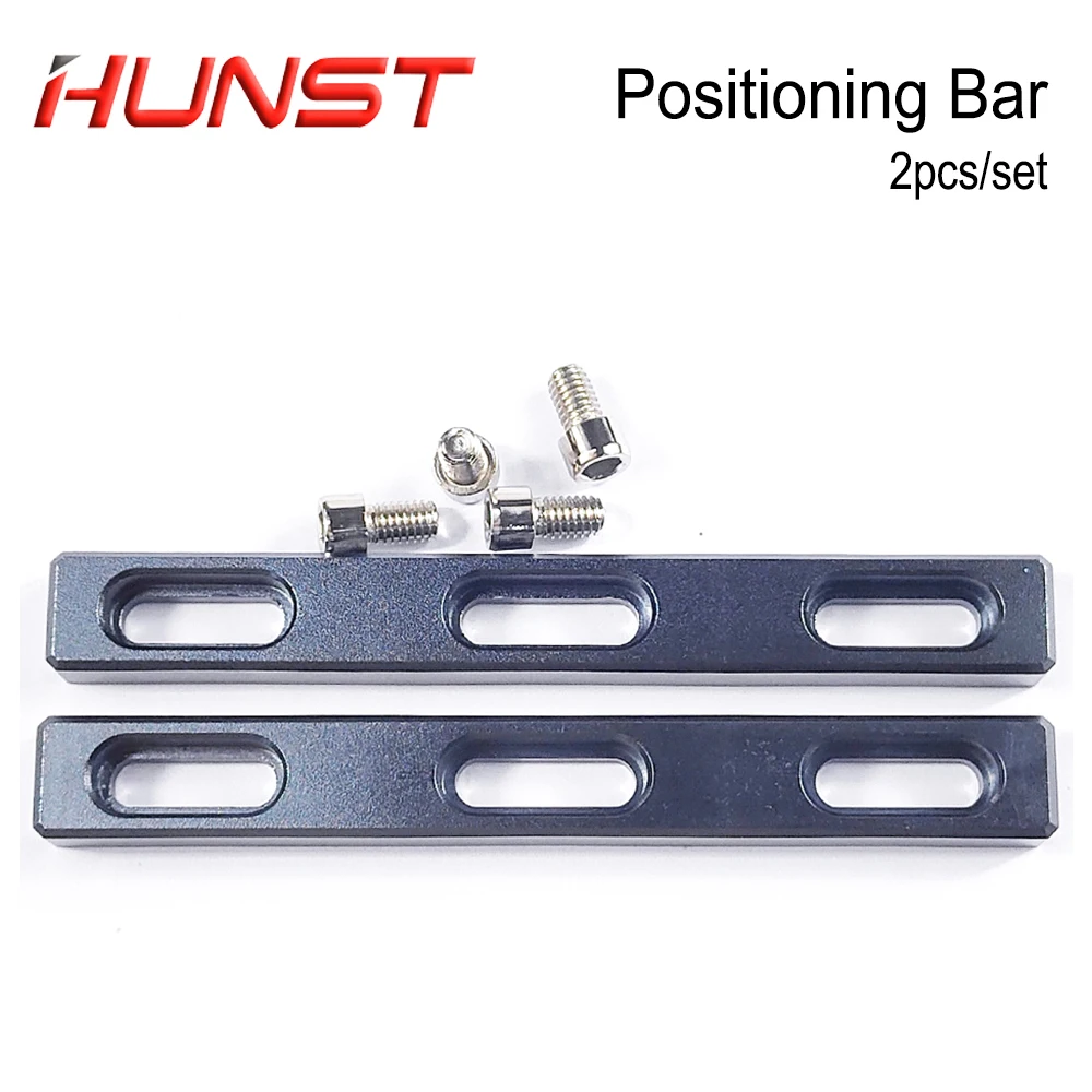 Hunst Worktable Positioning Bar 2pcs 130*16mm Dia.6mm + 4pcs Positioning Screw for DIY Fiber & Co2 & UV Laser Marking Machine