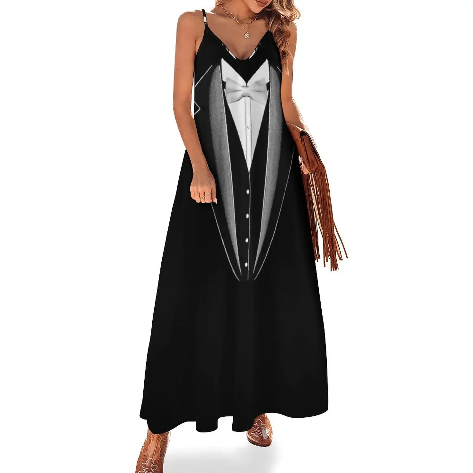 

TUXEDO Sleeveless Dress Female clothing women dress Dress