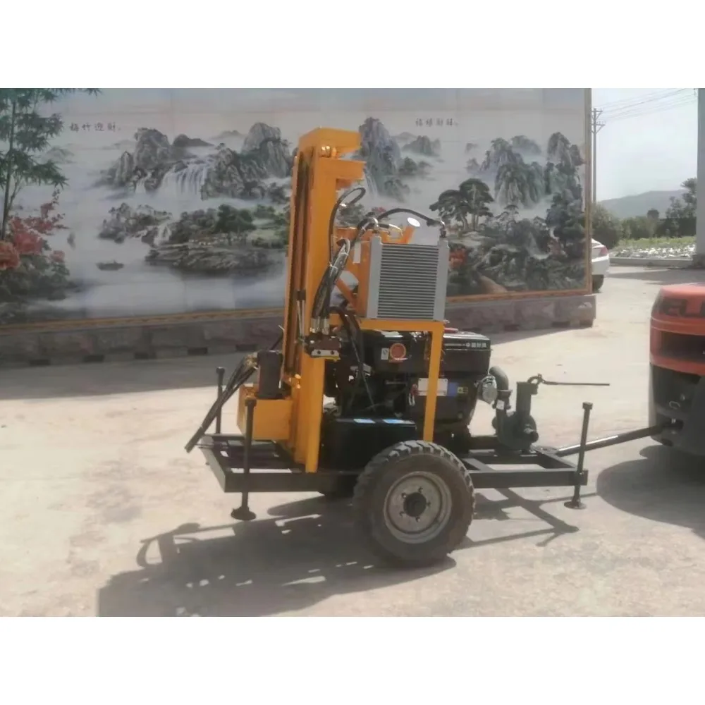 A Simple Convenient Drilling Rig with 120m Drilling Depth Crawler Mobility for Water Well Drilling Farm Construction Use