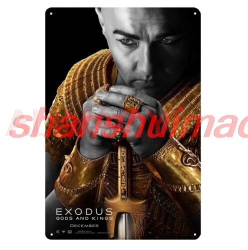 ALI Exodus Gods and Kings christian bale Movie Metal Poster Tin Sign 20x30cm