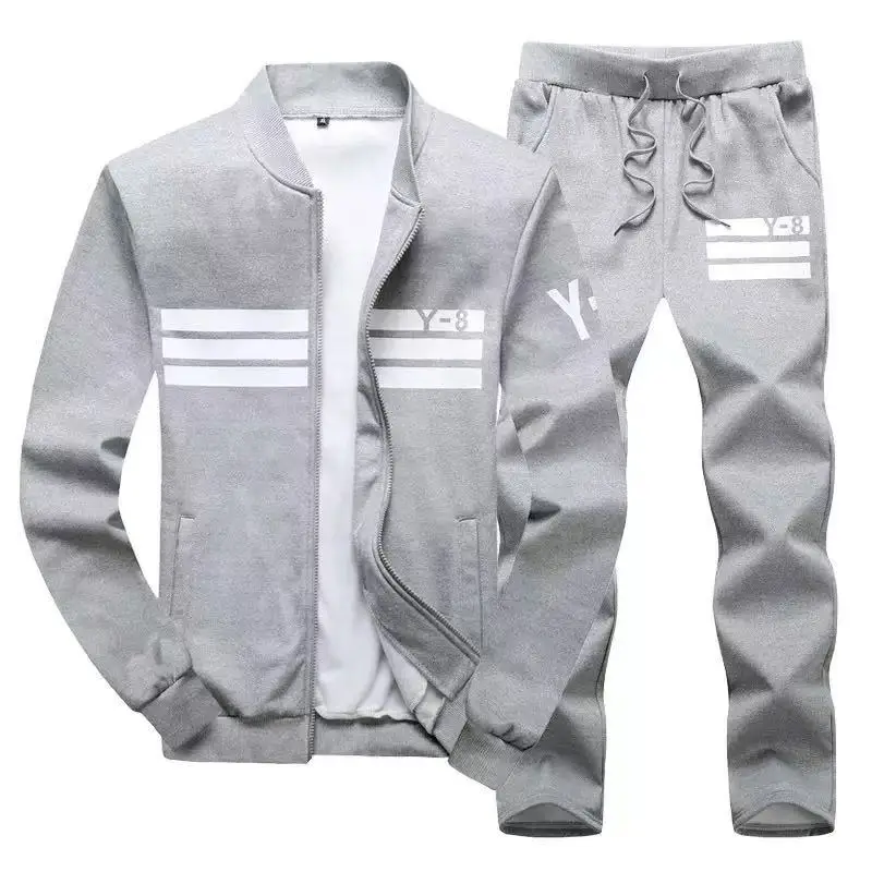 Autumn Brand Slim Tracksuit Men Two-piece Suit Sets Overalls Korean Leisure Suit Man Business Zipper Sweatshirt + Long Pants Set view 4