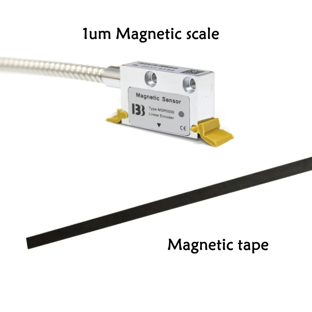 1um Magnetic Sensor 5V-24V with 2+2mm Pole Pitch Tape Strip 0.001mm Magnet Encoder with 3 Meter Cable