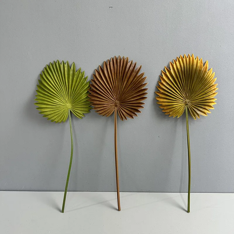 

5 шт., искусственный полиуретановый пальмовый лист, свадебный фон, дорожное руководство, цветочная композиция, искусственный веерный лист, украшение для дома, вечерние столы, цветочный