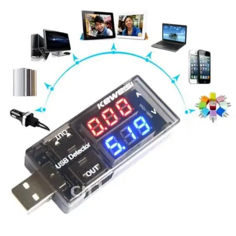 

USB Tester USB Voltmeter Ammeter Current Voltage Tester LCD Digital Display Power Battery Capacity Tester USB Charge Indicator