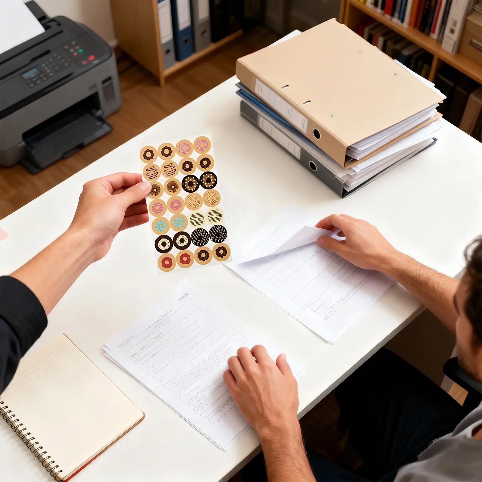 تقوية ثقب الورق معززات ذاتية اللصق واقيات ثقب ذاتية اللصق للورق لصياغة حزمة الملاحظات السائبة #3