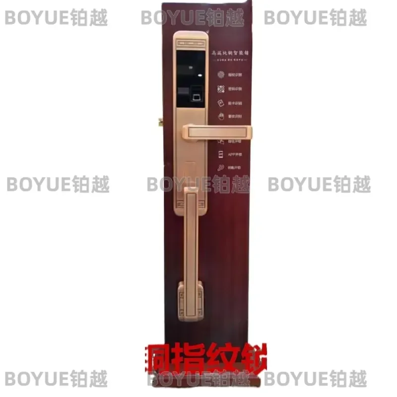 Pure Copper Fingerprint Smart Lock Electronic Password Door Lock Biometric Security Entry System Keyless Deadbolt for Home