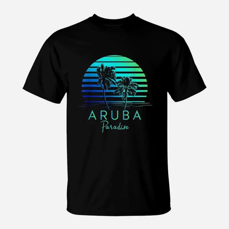 Винтажная футболка Aruba Beach Tropical Vibes для отпуска, сувенир, подарок, рубашки, рубашки с рисунком, футболка с рисунком, черные мужские винтажные футболки
