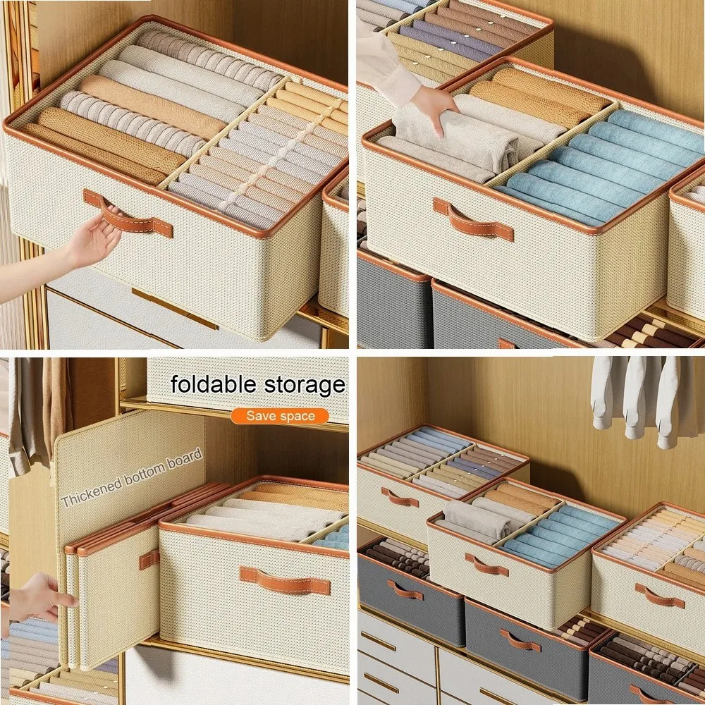 

Foldable Storage Box Clothes Organizer for T-Shirts, Pants, Closet & Drawer Toy Storage
