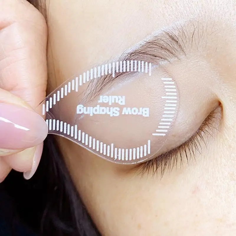 1 unidad Herramienta de mapeo de cejas en forma de lágrima, plantilla de regla para dar forma a las cejas en 1 minuto, plantillas para dibujo rápido de cejas PMU y delineado de cejas con efecto de trazo de pelo