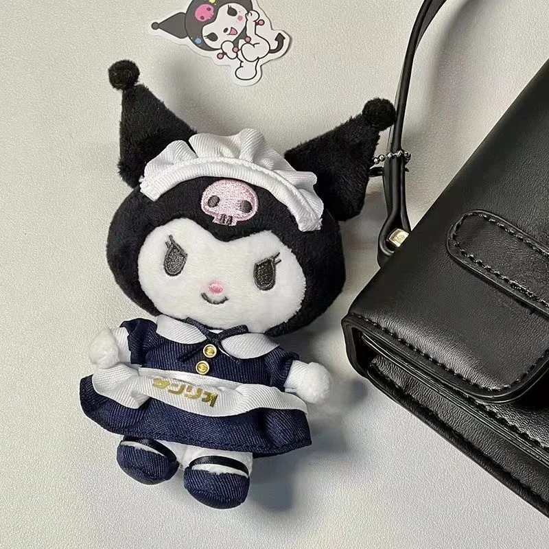 سانريو أفخم لعبة المفاتيح الكرتون Kawaii مرحبا كيتي Kuromi تأثيري خادمة لطيف Plushie محشوة فتاة القلب دمية ظهره قلادة