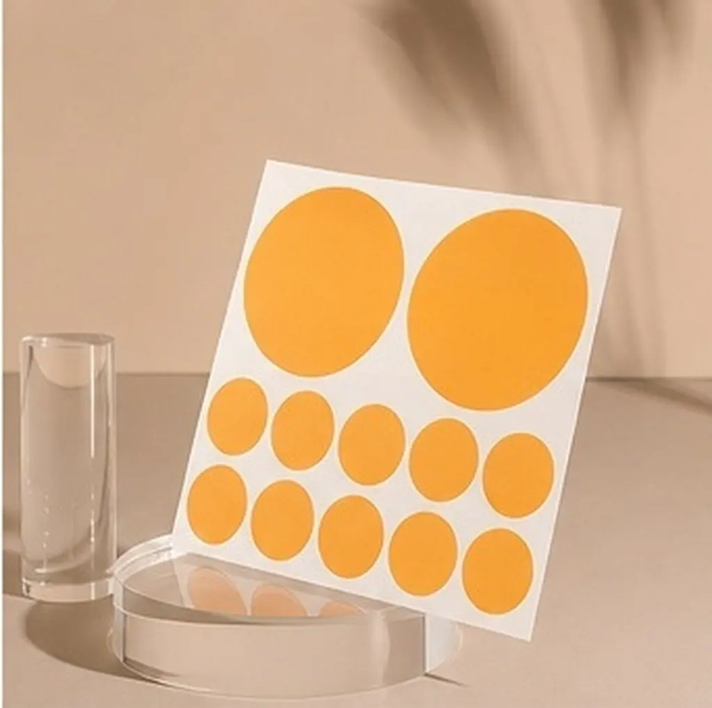 15Pcs Ambient Lighting Gel Stickers Warm Light Film Adhesive Diffuser Orange Color Filter for LED Spotlight Indoor Studio